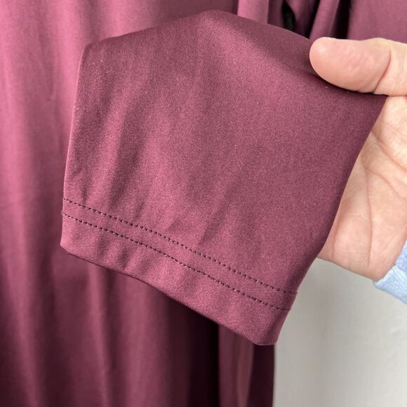 BAW Long Sleeve Shirt Men XL Burgundy Dry Fit Athletic Performance Xtreme-Tek - Picture 7 of 11